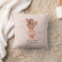 Het leven is beter in pyjama schattig meisje