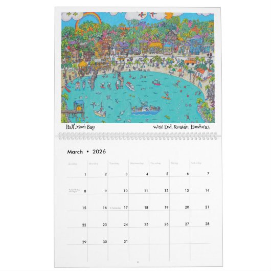 Het leven is beter in Roatan 2025 Kalender (Mar 2026)