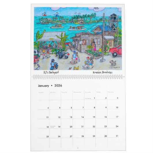 Het leven is beter in Roatan 2025 Kalender (Jan 2026)