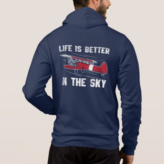 Het leven is beter in Skies Remoe Pilot Hoodie (Achterkant)