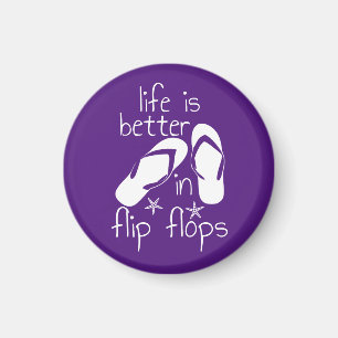 Het Leven Is Beter In Slippers Magneet
