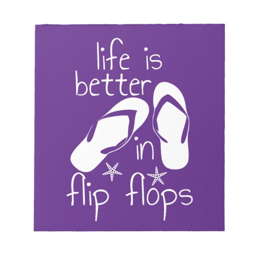 Het Leven Is Beter In Slippers  Notitieblok (Voorkant)