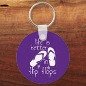 Het Leven Is Beter In Slippers Sleutelhanger (Voorkant)