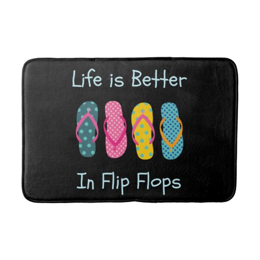 Het leven is beter in Teenslipper Badmat (Voorkant)