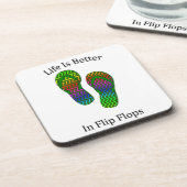 Het leven is beter in Teenslipper Bier Onderzetter (Linkerzijde)