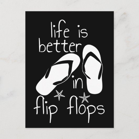 Het leven is beter in Teenslipper Briefkaart (Voorkant)