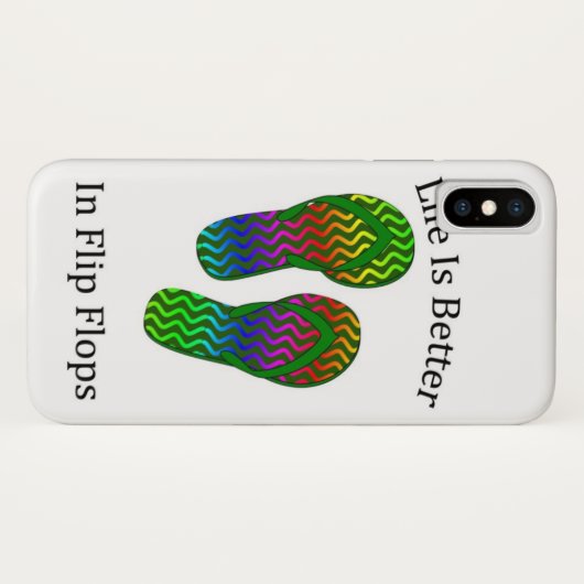 Het leven is beter in Teenslipper Case-Mate iPhone Case (Achterkant (horizontaal))