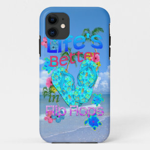 Het leven is beter in Teenslipper iPhone 11 Hoesje