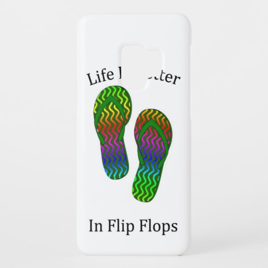 Het leven is beter in Teenslipper Case-Mate Samsung Galaxy Hoesje (Achterkant)