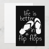 Het leven is beter in Teenslipper Kaart (Voorkant / Achterkant)