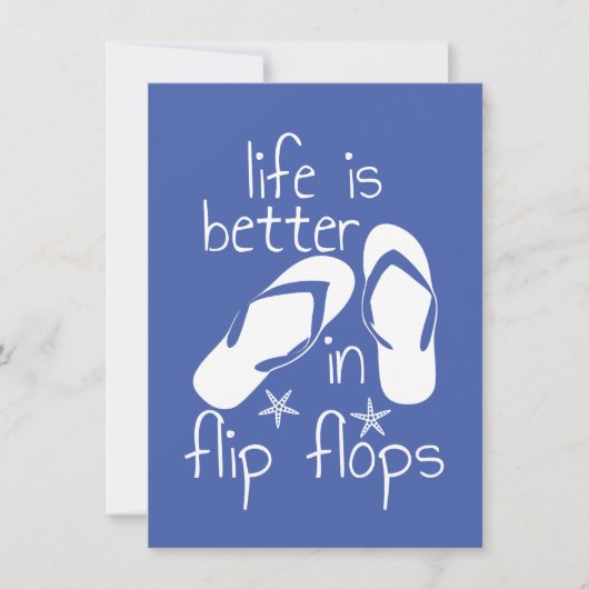 Het leven is beter in Teenslipper Kaart (Voorkant)