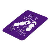 Het leven is beter in Teenslipper Magneet (Linkerzijde)