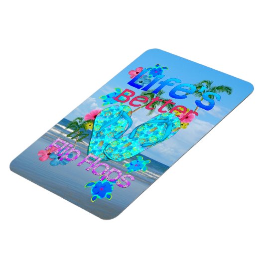 Het leven is beter in Teenslipper Magneet (Linkerzijde)