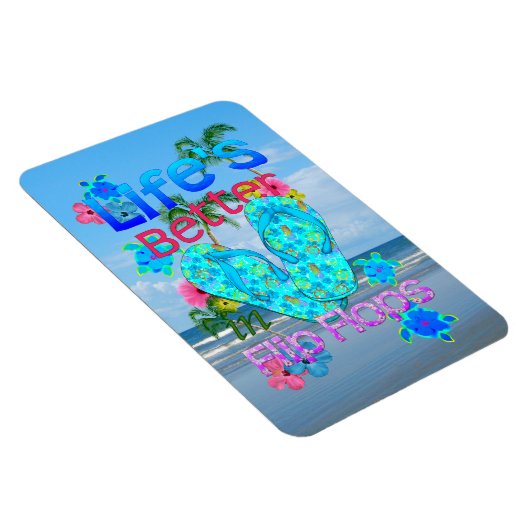 Het leven is beter in Teenslipper Magneet (Rechterzijde)