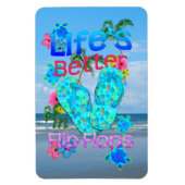 Het leven is beter in Teenslipper Magneet (Verticaal)