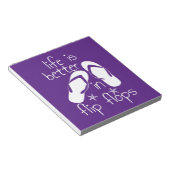 Het leven is beter in Teenslipper Notitieblok (Schuin)