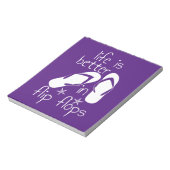 Het leven is beter in Teenslipper Notitieblok (Linkerzijde)