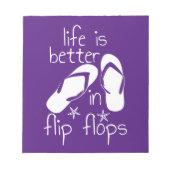 Het leven is beter in Teenslipper Notitieblok (Voorkant)