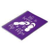 Het leven is beter in Teenslipper Notitieboek (Linkerzijde)