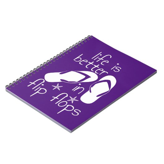 Het leven is beter in Teenslipper Notitieboek (Linkerzijde)