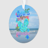 Het leven is beter in Teenslipper Ornament (voorkant)
