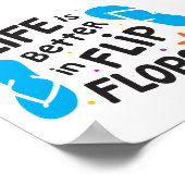 Het leven is beter in Teenslipper Poster (Hoek)