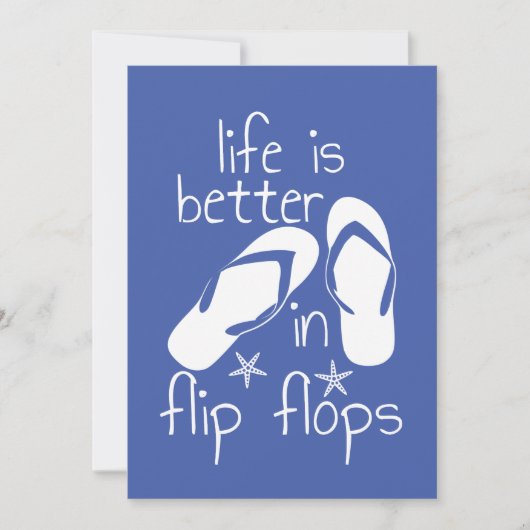 Het leven is beter in Teenslipper Save The Date (Voorkant)