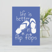 Het leven is beter in Teenslipper Save The Date (Staand voorkant)