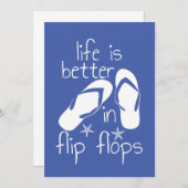 Het leven is beter in Teenslipper Save The Date (Voorkant / Achterkant)