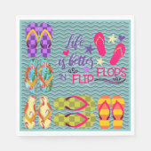 Het leven is beter in Teenslipper Servet (Voorkant)