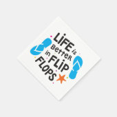 Het leven is beter in Teenslipper Servet (Hoek)