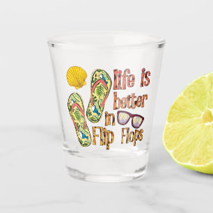 Het leven is beter in Teenslipper   Summer Vibes Shot Glas