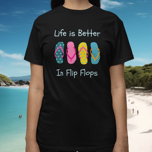 Het leven is beter in Teenslipper T-shirt
