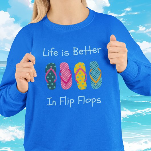 Het leven is beter in Teenslipper T-shirt
