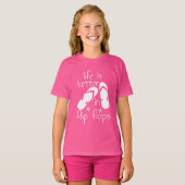 Het leven is beter in Teenslipper T-shirt (Voorkant volledig)