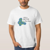 Het leven is beter in Teenslipper T-shirt (Voorkant)
