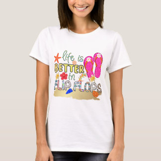 Het leven is beter in Teenslipper T-shirt