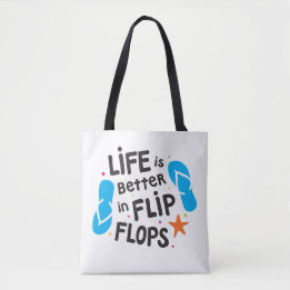 Het leven is beter in Teenslipper Tote Bag