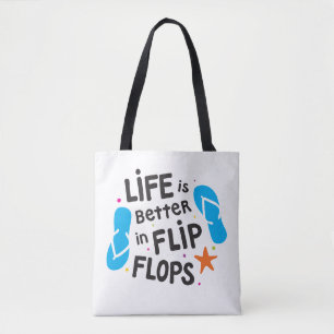 Het leven is beter in Teenslipper Tote Bag