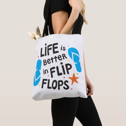Het leven is beter in Teenslipper Tote Bag (Dichtbij)