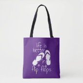 Het leven is beter in Teenslipper Tote Bag (Voorkant)