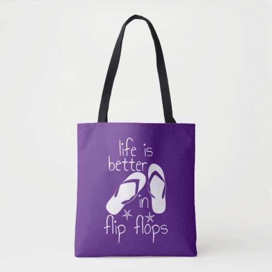 Het leven is beter in Teenslipper Tote Bag (Voorkant)