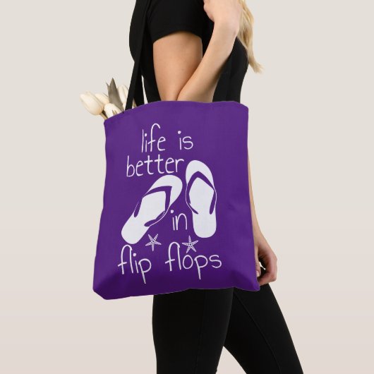 Het leven is beter in Teenslipper Tote Bag (Dichtbij)