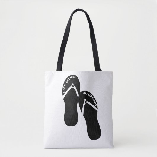 Het leven is beter in Teenslipper Tote Bag (Voorkant)