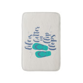 Het leven is beter in Teenslippers Badmat (Voorkant Verticaal)