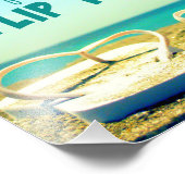 Het leven is beter in Teenslippers Beach foto Foto Afdruk (Hoek)