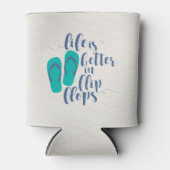 Het leven is beter in Teenslippers Blikjeskoeler (Voorkant)