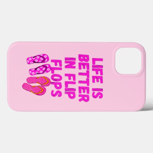 Het leven is beter in teenslippers Case-Mate iPhone case (Achterkant (horizontaal))