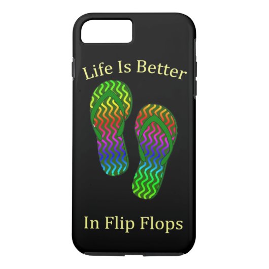 Het leven is beter in Teenslippers Case-Mate iPhone Case (Achterkant)