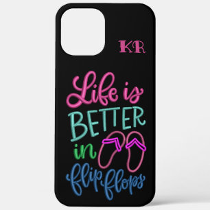 Het leven is beter in Teenslippers citaat Funny Mo Case-Mate iPhone Case